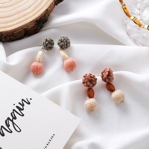 BRAND NEW pompom earrings